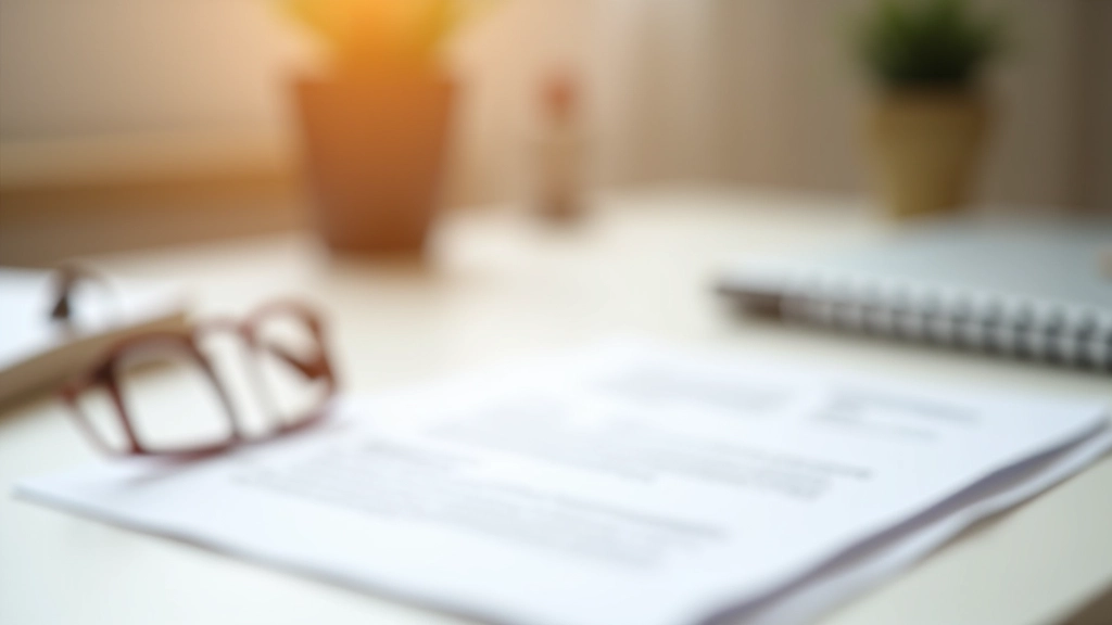 Relevé de charges de copropriété avec lunettes et bloc-notes sur table
