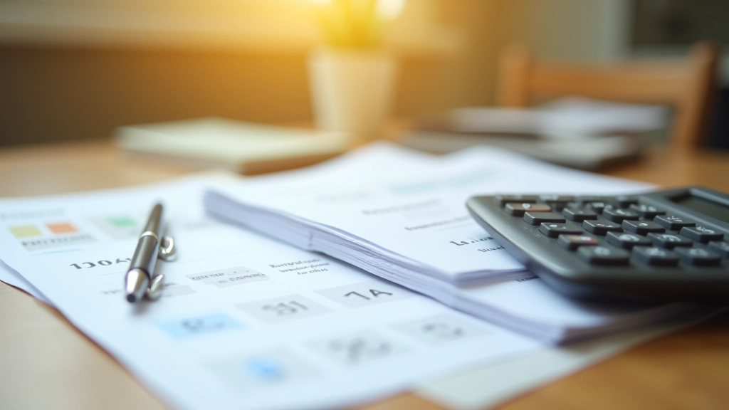 Facture d'électricité et documents de comparaison sur un bureau avec stylo